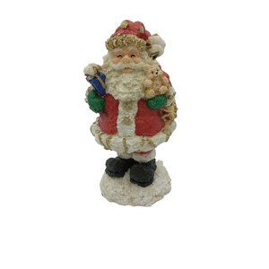 Vintage Glitter Santa On a Spring Wiggles and Dances When Touched